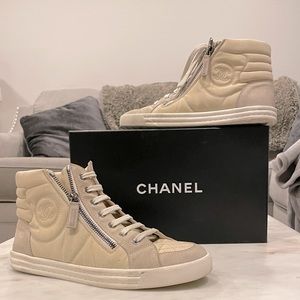 CHANEL women’s high top sneakers
